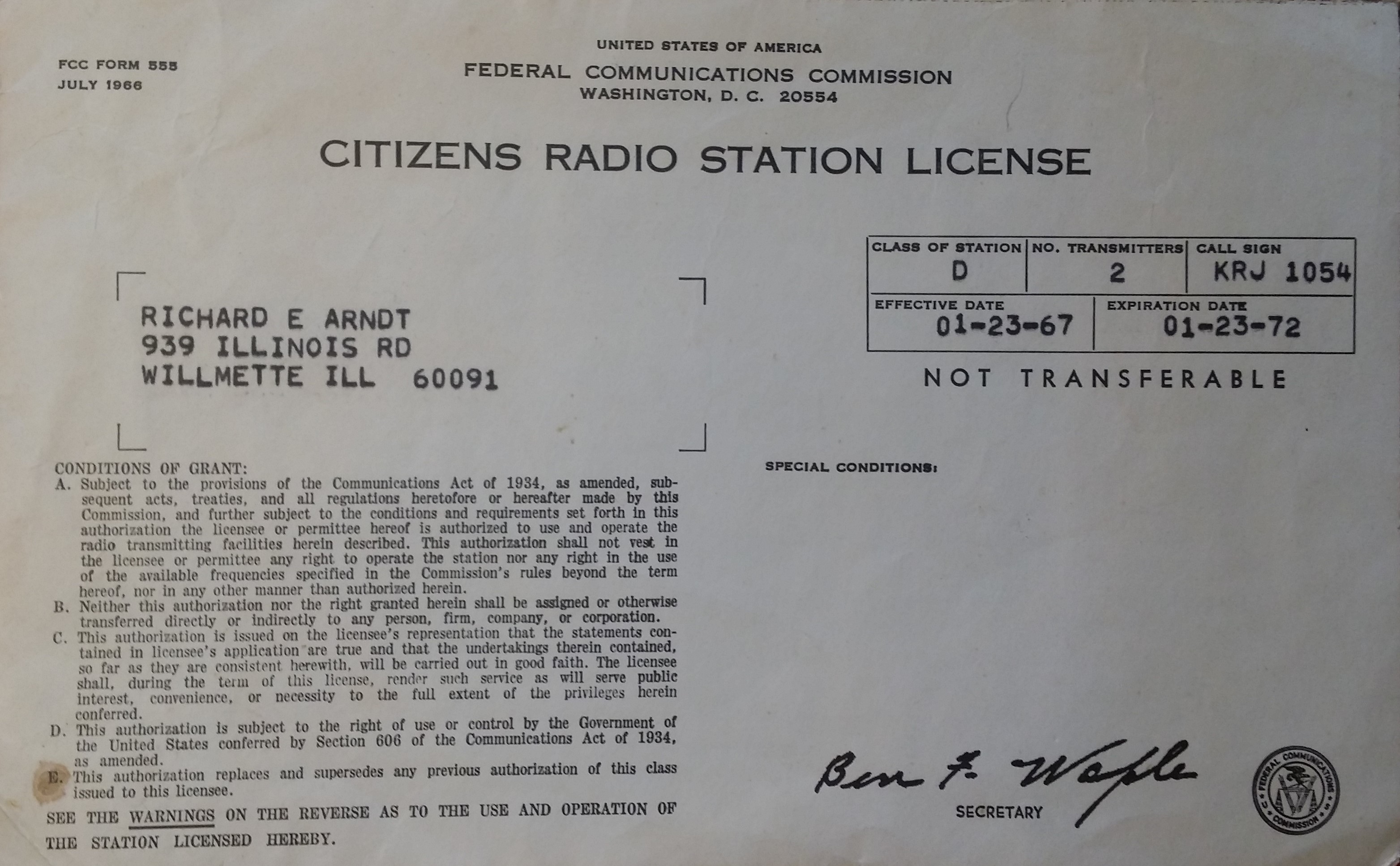 KRJ1054 License